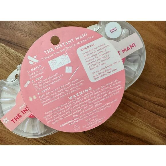 Olive & June The Instant Mani 3 Pack of Press on Nails New Medium Length - Picture 2 of 3